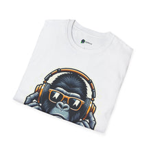 Fun Gorilla Graphic Unisex Softstyle T-Shirt - Perfect for Music Lovers