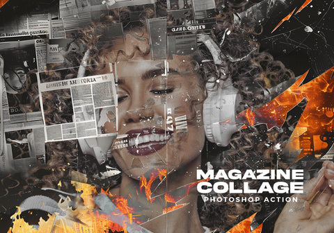 Magazine Collage Photoshop Action