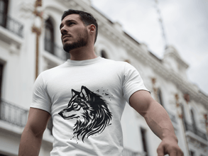 Wolf Illustration Unisex Softstyle T-Shirt