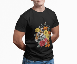 Floral Tiger T-Shirt - Wildflower Design