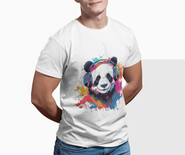 Colorful Panda Graphic T-Shirt for Animal Lovers