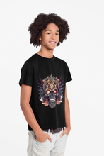 Skull Emblem Unisex T-Shirt, Softstyle Tee with Aggressive Aztec Demon Design