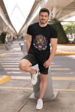 Skull Emblem Unisex T-Shirt, Softstyle Tee with Aggressive Aztec Demon Design