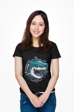 Shark Graphic Tee, Unisex Softstyle T-Shirt, Ocean Lover Gift, Fun Beach