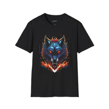 Fierce Wolf Graphic Tee, Unisex Softstyle T-Shirt, Wild Animal Shirt, Halloween Apparel, Unique Gift for Nature Lovers