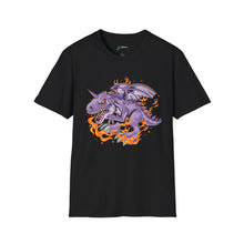 Purple Dragon Unisex Softstyle T-Shirt - Bold Graphic Tee for Fantasy Lovers