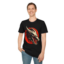 Fierce Dragon Graphic T-Shirt - Unisex Softstyle Tee for Dragon Lovers