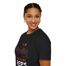 Death by Reps Unisex Softstyle T-Shirt | Perfect for Gym Lovers and Fitness Enthusiasts