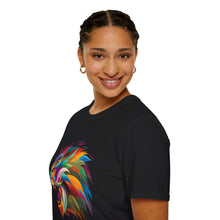 Colorful Lion Unisex Softstyle T-Shirt | Bold & Vibrant Graphic Tee