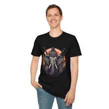 Warrior Elephant Unisex Softstyle T-Shirt - Bold Graphic Tee for Animal Lovers