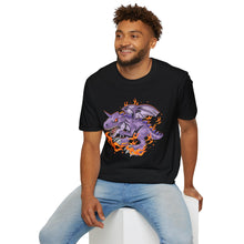 Purple Dragon Unisex Softstyle T-Shirt - Bold Graphic Tee for Fantasy Lovers