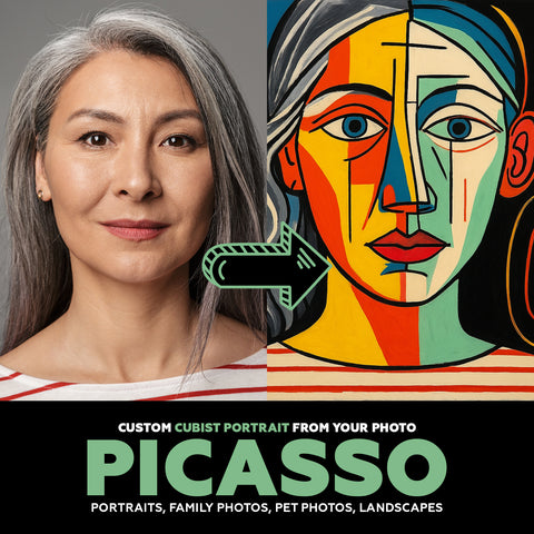 Custom Picasso-Style Cubist Portrait