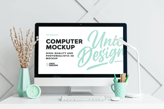 Workplace Concept Computer Mockup