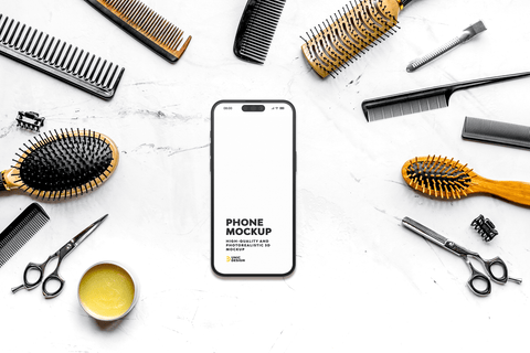 Hairdresser Concept Phone Mockup