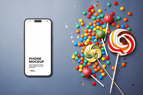 Candies Concept Phone Mockup