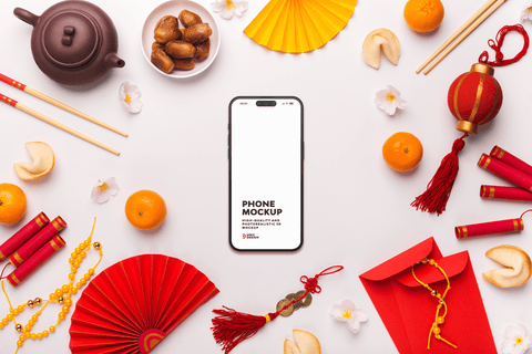 Chinese New Year Concept Phone Mockup