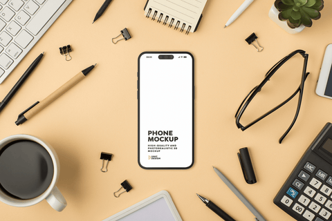 Stationery Concept Phone Mockup - Showcase Ready