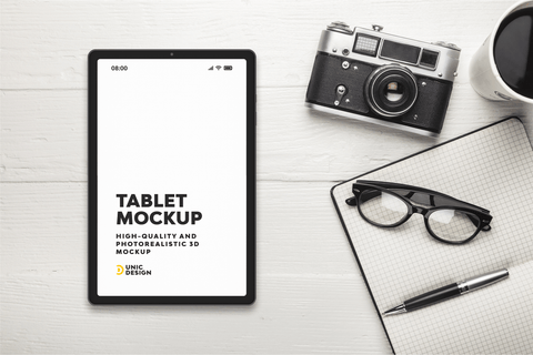 Retro Concept Tablet Mockup