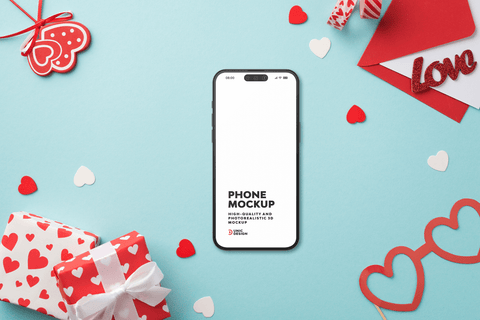 Valentine's Day Concept Phone Mockup