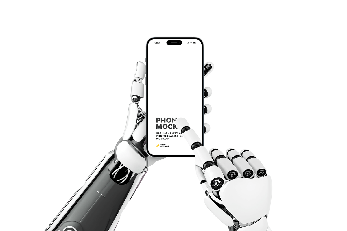 Robot Phone Holder Mockup - Innovative Design