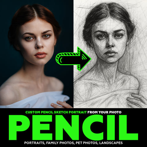 Custom Pencil Sketch Portrait