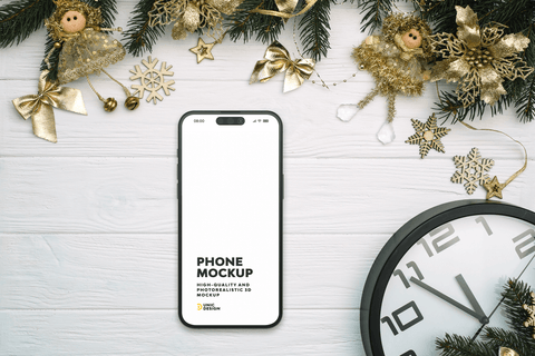 New Year Concept Phone Mockup