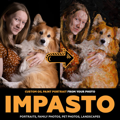 Custom Impasto Oil Paint Portrait