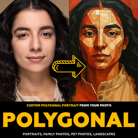 Custom Geometric Polygonal Portrait