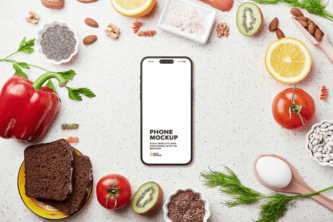 Healthy Diet Concept Phone Mockup