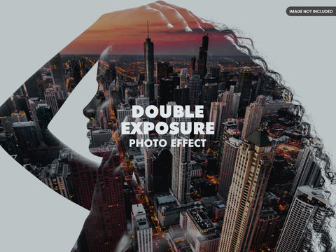 Double Exposure PSD Template - Customizable Design