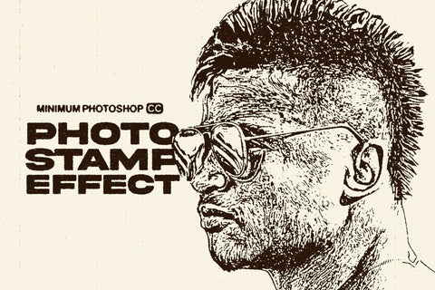 Photo Stamp Effect Photoshop Action - PSD File