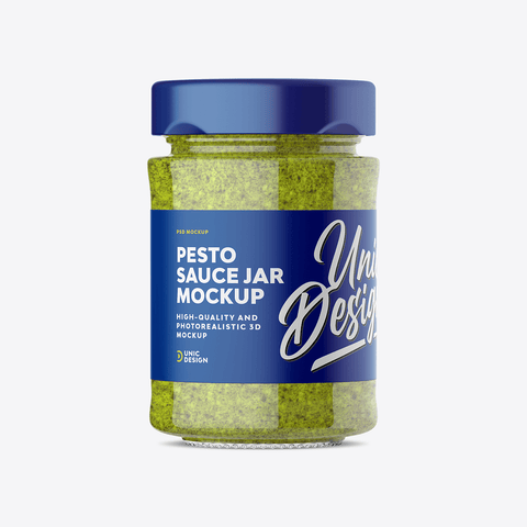 Pesto Sauce Jar Mockup