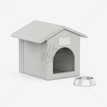 Cat House & Cat Feeding Bowl Mockup