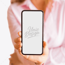 Woman Holding Phone Mockup
