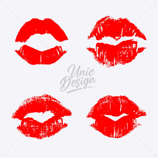 Stamp Kiss Lips Brushes