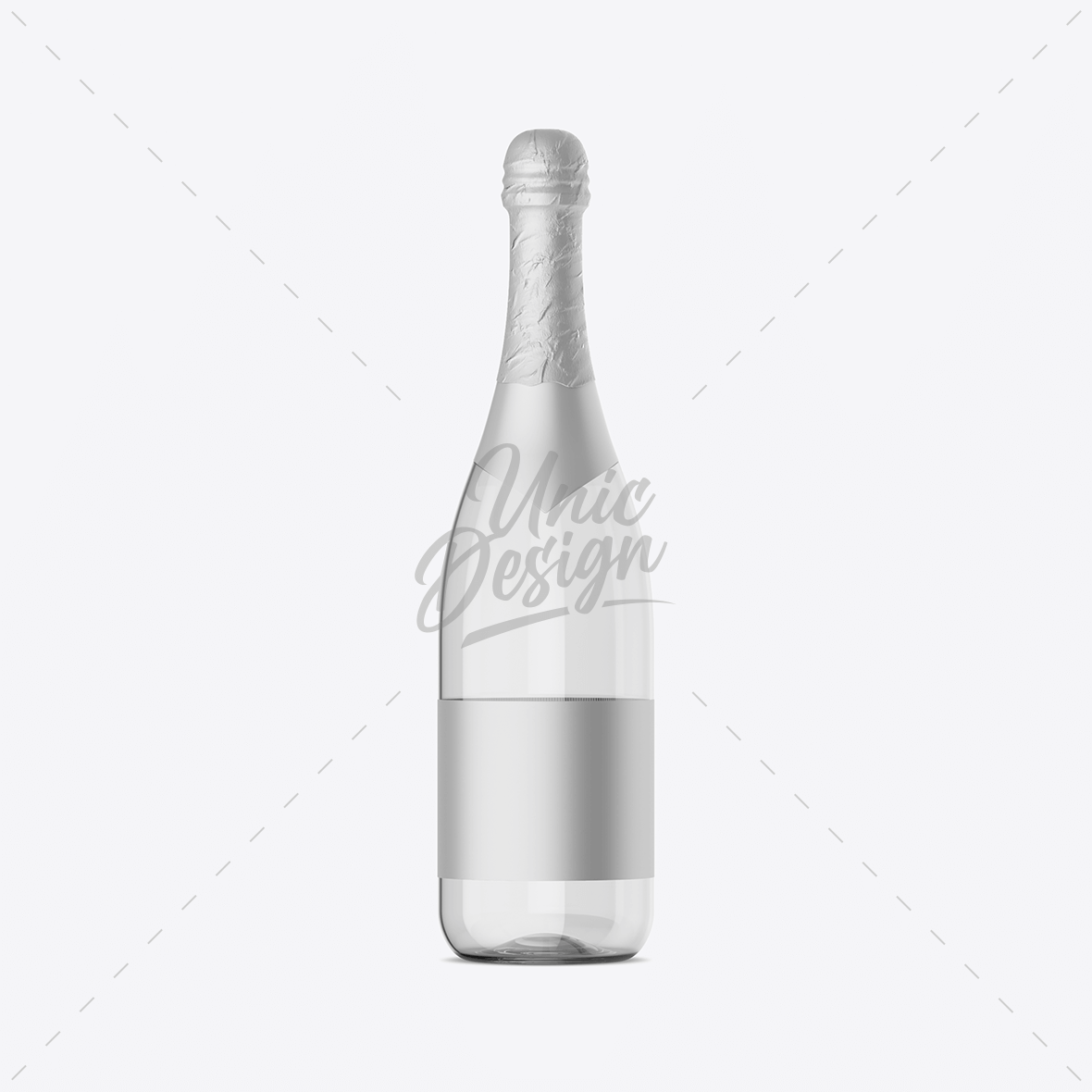 Champagne Bottle Mockup – UnicDesign