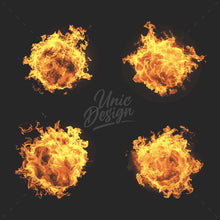 20 Fireball Photoshop Brushes