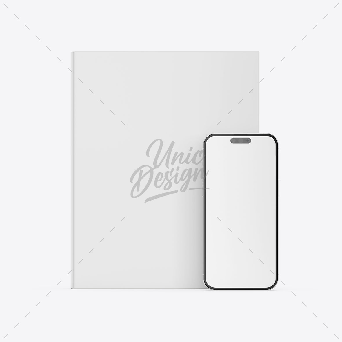 US Letter Book & iPhone 15 Mockup