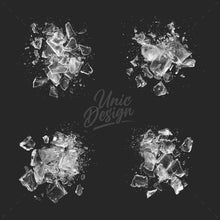 20 Ice Shatter Photoshop Brushes