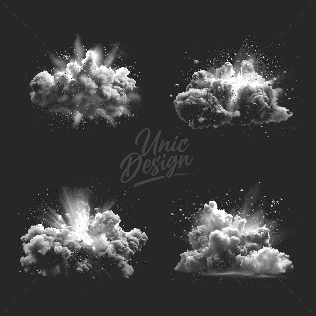 20 Explosion Photoshop Brushes - High Quality Effects