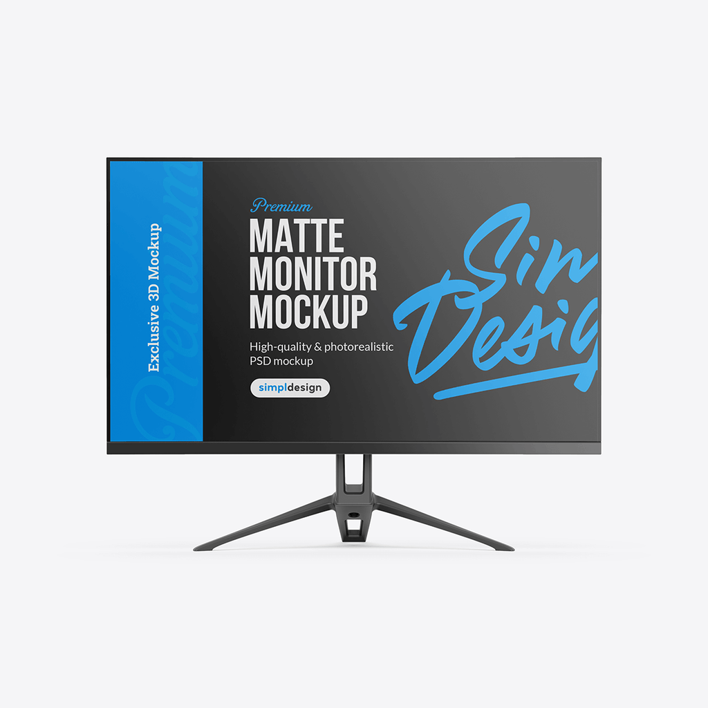 Monitor Simple Design Elegant Monitor Mockup for Screen Designs