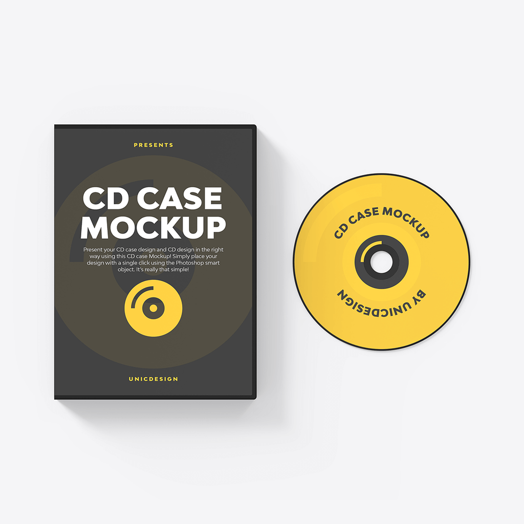 Customizable CD Case Mockup for Photoshop