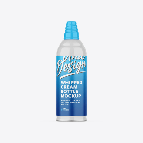Whipped Cream Bottle Mockup
