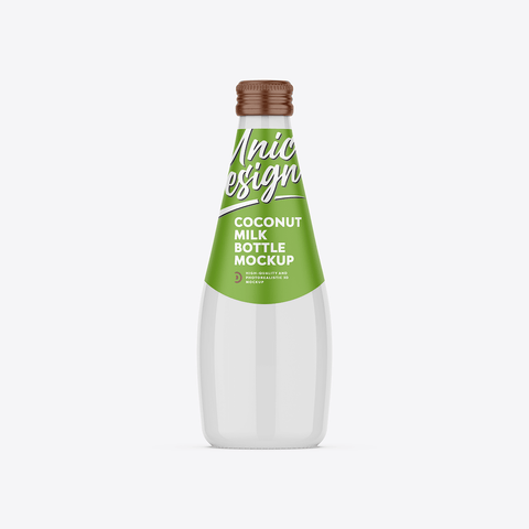 Coconut Milk Bottle Mockup