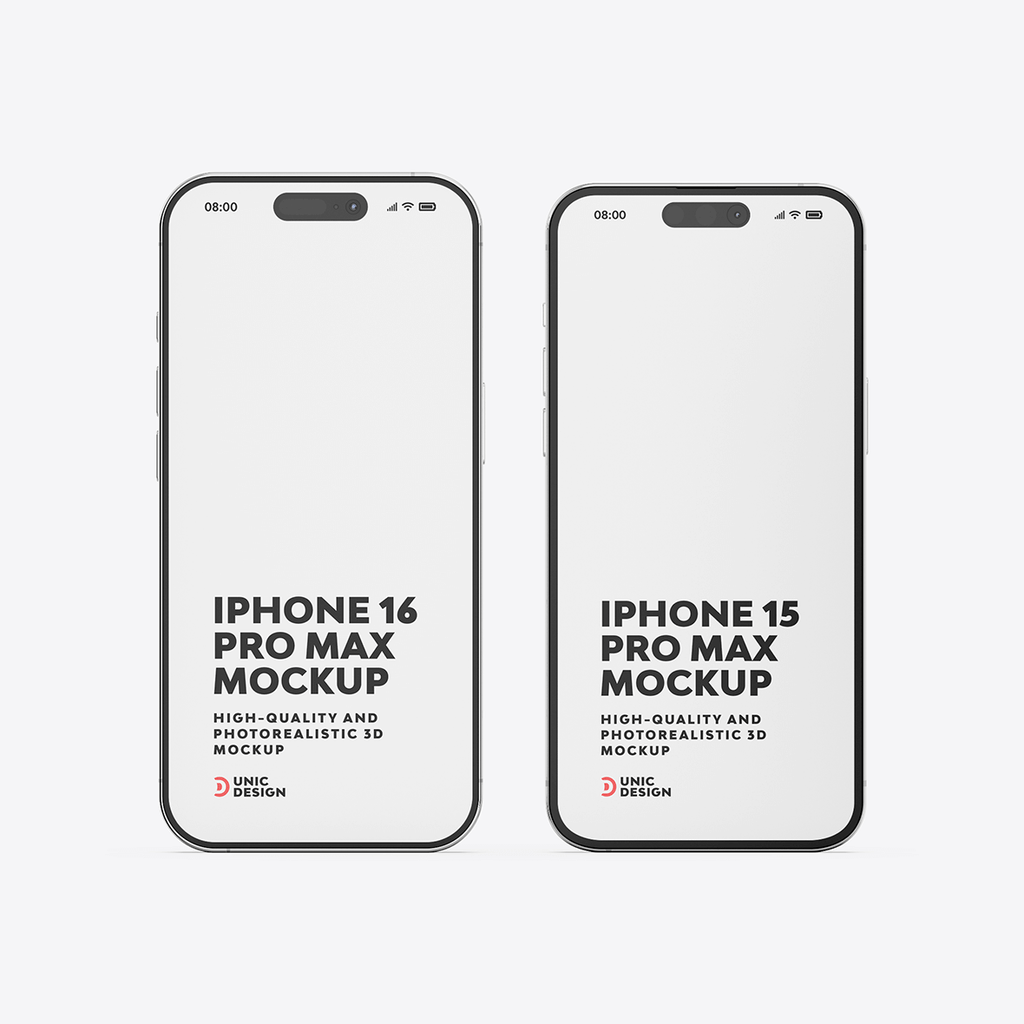 iPhone 15 & 16 Mockup for UI/UX & App Design