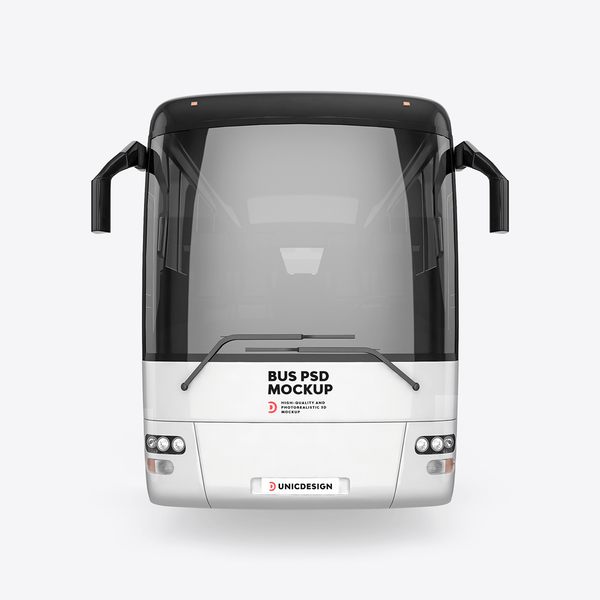 Customizable Bus Mockup Set - Present Your Designs