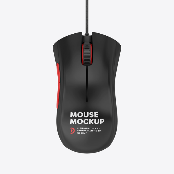 Mouse Editable Mouse Mockup - Customizable and Easy Design Placement