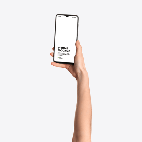 Hand Holding Phone Mockup
