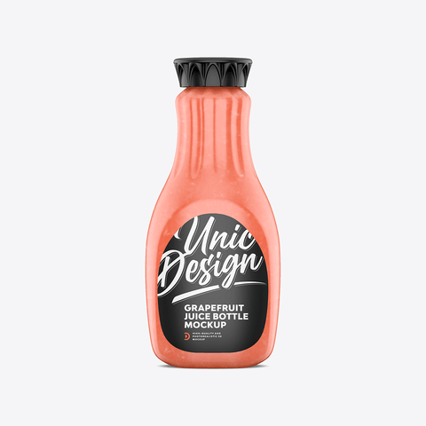 Grapefruit Juice Bottle Mockup