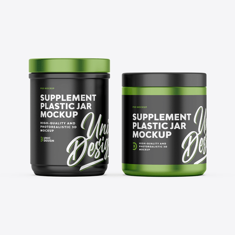 Supplement Jars Mockup - Customizable & Easy to Use